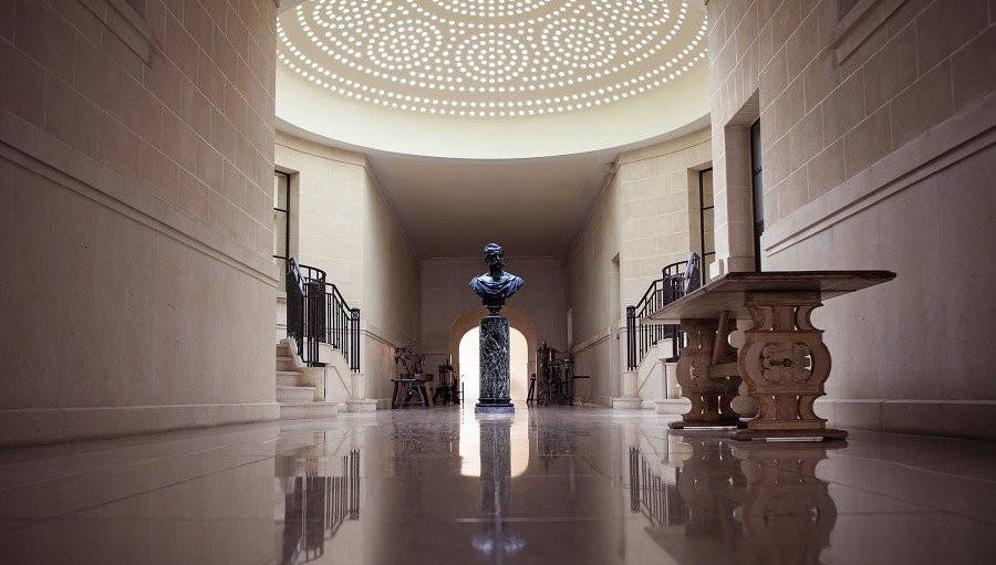 Champagne Louis Roederer cellar entrance with Tsar