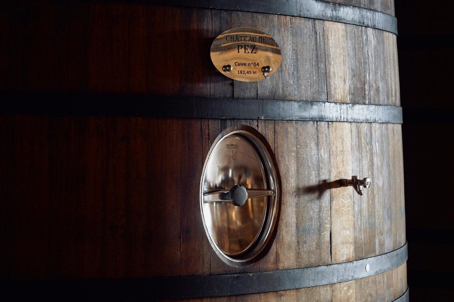 Wooden vats are used at Château de Pez