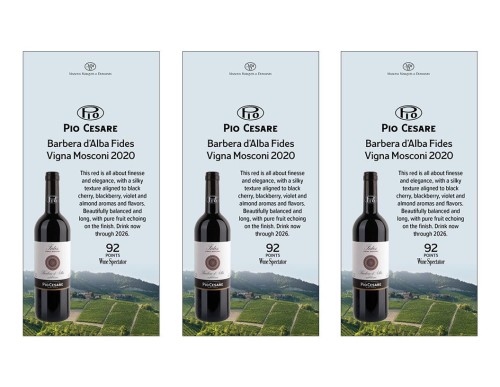 Shelf Talker for {materiallist:brand_name} Barbera d’Alba Fides Vigna Mosconi DOC 2020