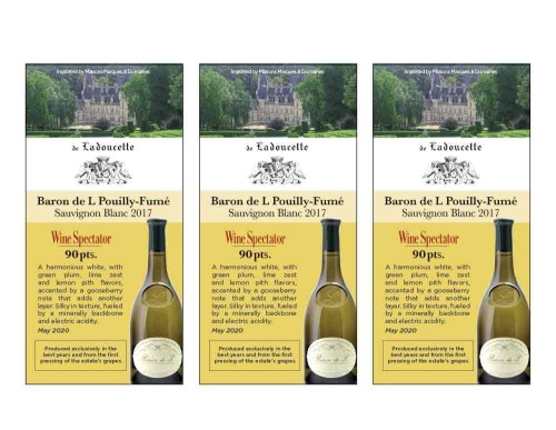 Shelf Talker for {materiallist:brand_name} Baron de L Pouilly-Fumé Sauvignon Blanc 2017