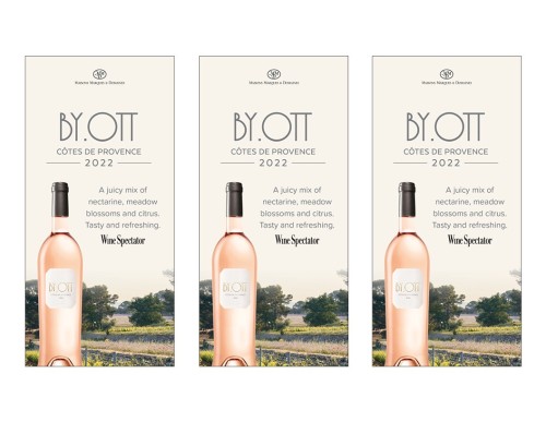 Shelf Talker for {materiallist:brand_name} BY.OTT Côtes de Provence Rosé 2022