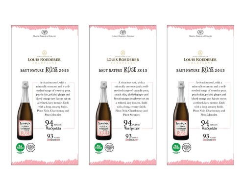 Shelf Talker for {materiallist:brand_name} Brut Nature Rosé 2015