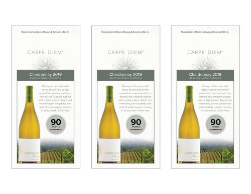 Shelf Talker for {materiallist:brand_name} Chardonnay  2019