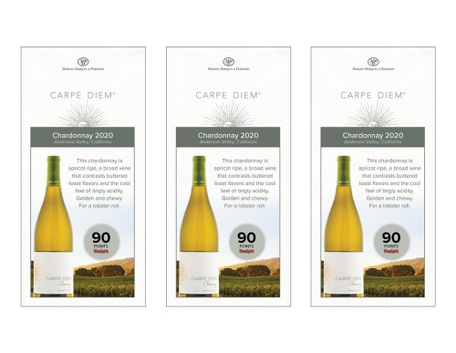 Shelf Talker for {materiallist:brand_name} Chardonnay  2020