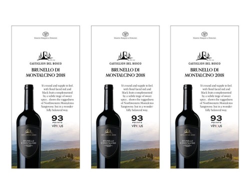 Shelf Talker for {materiallist:brand_name} Brunello di Montalcino 2018