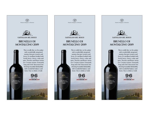 Shelf Talker for {materiallist:brand_name} Brunello di Montalcino 2019