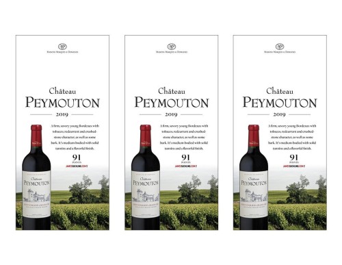 Shelf Talker for {materiallist:brand_name} Château Peymouton 2019