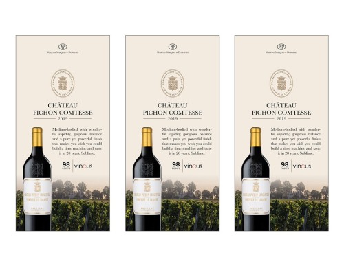 Shelf Talker for {materiallist:brand_name} Château Pichon-Lalande 2019