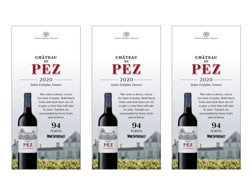 Shelf Talker for {materiallist:brand_name} Château de Pez  2020