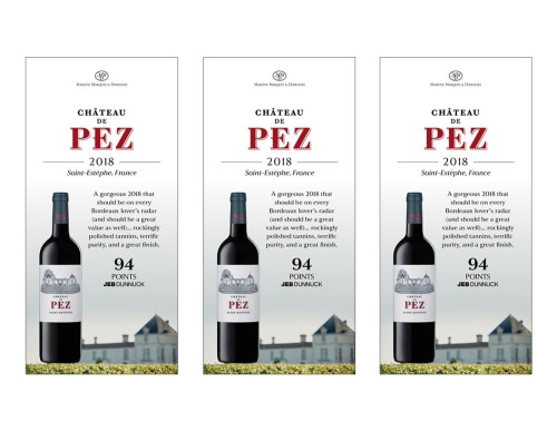 Shelf Talker for {materiallist:brand_name} Château de Pez  2018