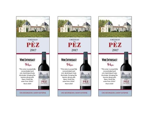 Shelf Talker for {materiallist:brand_name} Château de Pez  2017