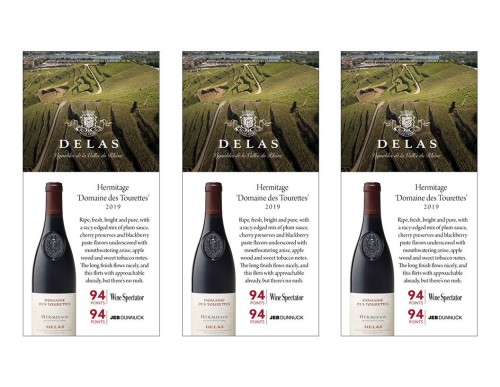 Shelf Talker for {materiallist:brand_name} Hermitage Domaine des Tourettes 2019