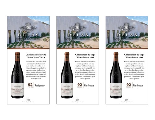 Shelf Talker for {materiallist:brand_name} Châteauneuf-du-Pape Haute Pierre 2019