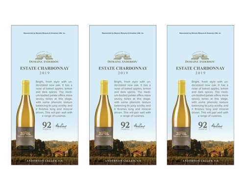 Shelf Talker for {materiallist:brand_name} Estate Chardonnay 2019