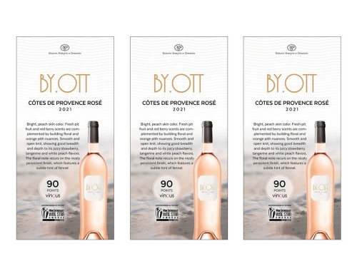 Shelf Talker for {materiallist:brand_name} BY.OTT Côtes de Provence Rosé 2021