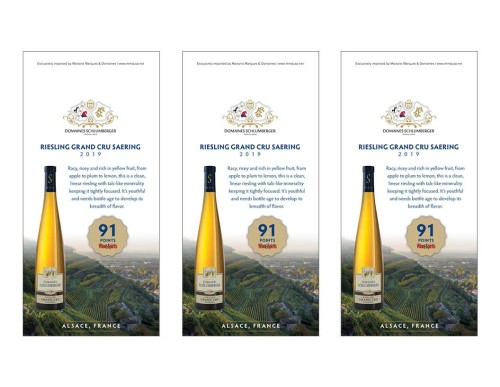 Shelf Talker for {materiallist:brand_name} Riesling Grand Cru Saering 2019