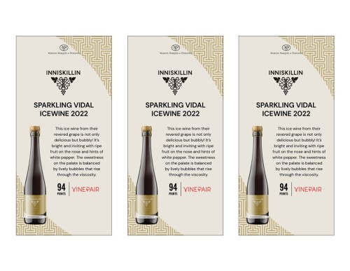 Shelf Talker for {materiallist:brand_name} Sparkling Vidal Icewine 2022