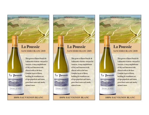 Shelf Talker for {materiallist:brand_name} Sancerre Blanc 2019