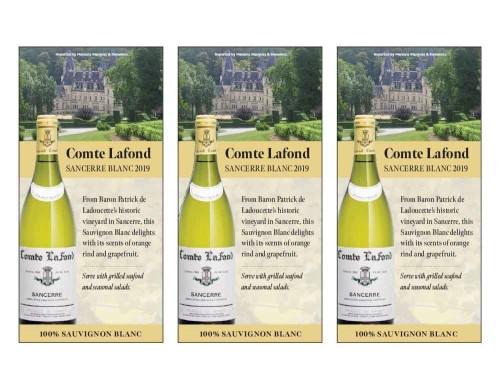 Shelf Talker for {materiallist:brand_name} Comte Lafond Sancerre Blanc 2019