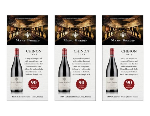 Shelf Talker for {materiallist:brand_name} Chinon Cabernet Franc 2022