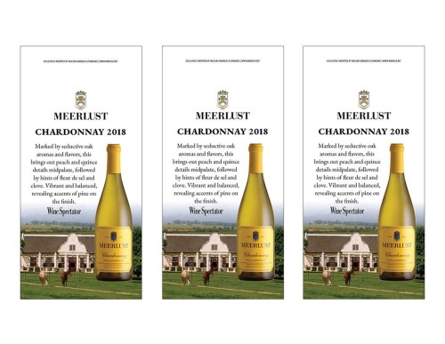 Shelf Talker for {materiallist:brand_name} Chardonnay 2018