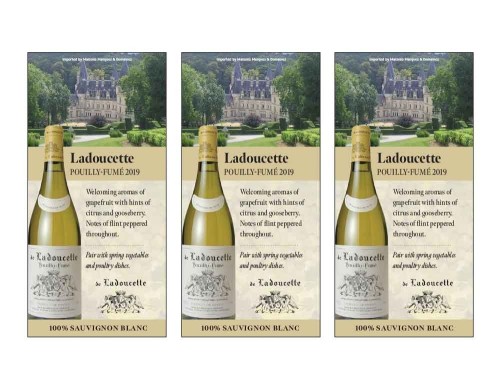 Shelf Talker for {materiallist:brand_name} Pouilly-Fumé Sauvignon Blanc 2021