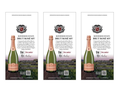 Shelf Talker for {materiallist:brand_name} Brut Rosé Multi-Vintage