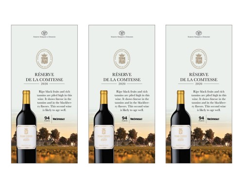 Shelf Talker for {materiallist:brand_name} Château Pichon-Lalande 2020