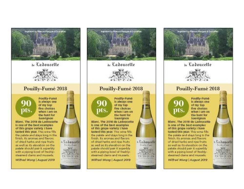 Shelf Talker for {materiallist:brand_name} Pouilly-Fumé Sauvignon Blanc 2018