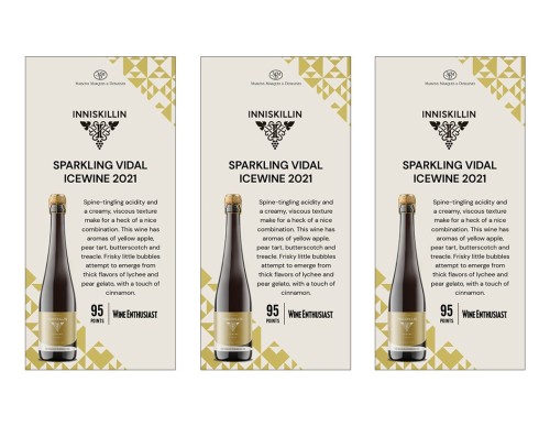 Shelf Talker for {materiallist:brand_name} Sparkling Vidal Icewine 2021