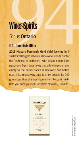 Shelf Talker for {materiallist:brand_name} Gold Vidal Icewine {materiallist:vintage}