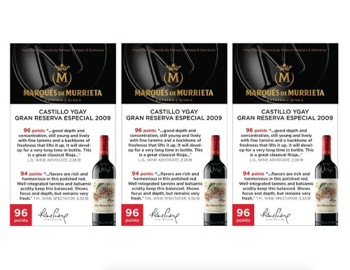 Shelf Talker for {materiallist:brand_name} Castillo Ygay Gran Reserva Especial 2009