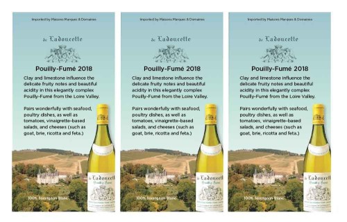 Shelf Talker for {materiallist:brand_name} Pouilly-Fumé Sauvignon Blanc 2018