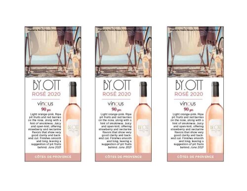 Shelf Talker for {materiallist:brand_name} BY.OTT Côtes de Provence Rosé 2020