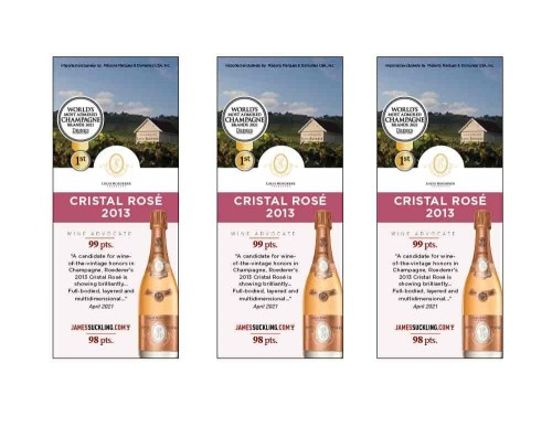 Shelf Talker for {materiallist:brand_name} Cristal Rosé 2013