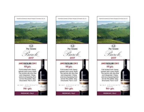 Shelf Talker for {materiallist:brand_name} Barolo DOCG 2017