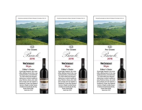 Shelf Talker for {materiallist:brand_name} Barolo DOCG 2016