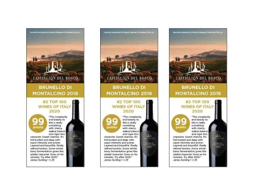 Shelf Talker for {materiallist:brand_name} Brunello di Montalcino 2016